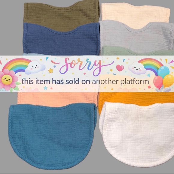 Konssy Other - Konssy 10-Pack Muslin Baby Bib Set | Soft Absorbent Cotton | Like New